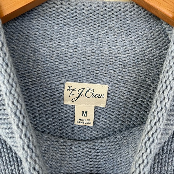 J Crew 1988 RollneckT Sweater in Cotton M Medium Fisherman Unisex Blue BW186 - Picture 9 of 10